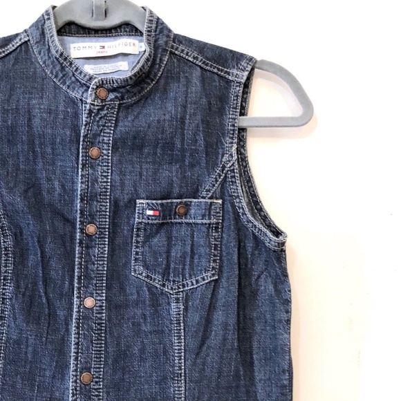 TOMMY HILFIGER Denim Dress Long Size 6 Med - Picture 2 of 8